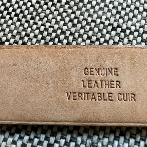 Vintage Taupe Snake Embossed Leather Belt - Picture 3 of 4